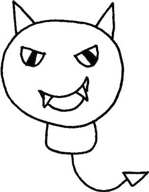 恶魔简笔画