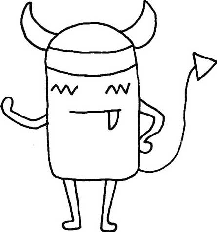恶魔简笔画