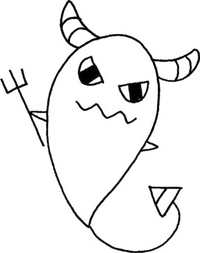 恶魔简笔画