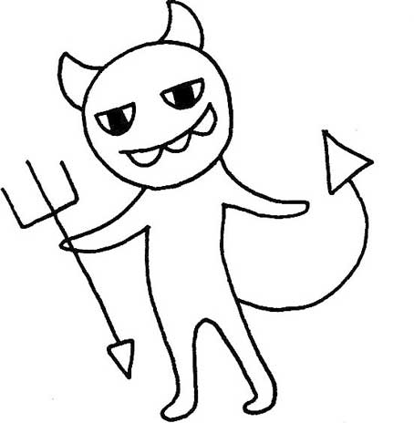 恶魔简笔画