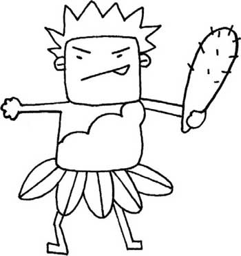 野人简笔画