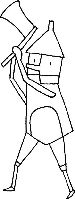 铁皮人简笔画