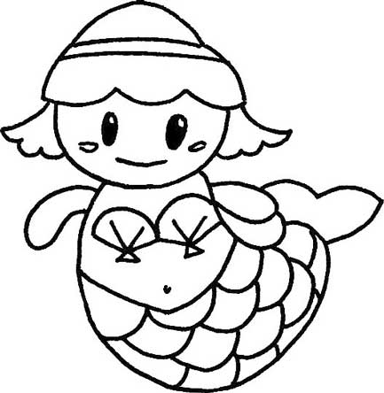 美人鱼简笔画