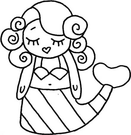 美人鱼简笔画