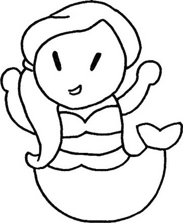 美人鱼简笔画