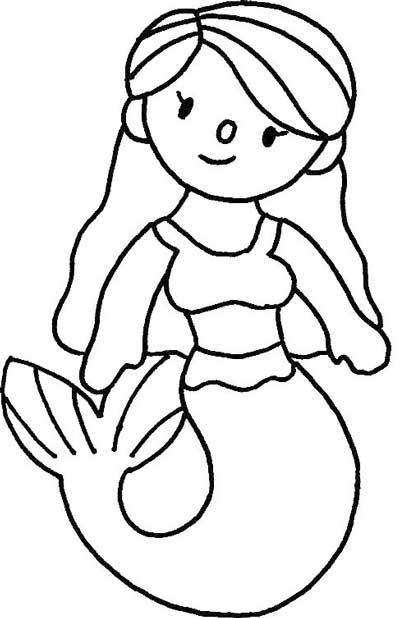美人鱼简笔画