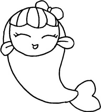美人鱼简笔画