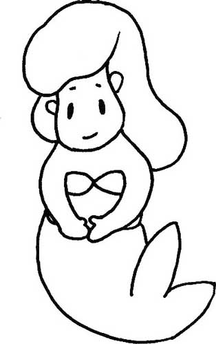 美人鱼简笔画