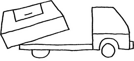 垃圾车简笔画