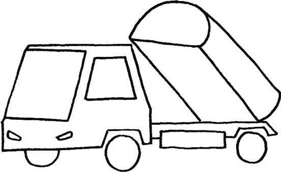 垃圾车简笔画