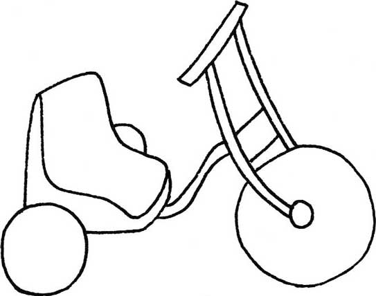 三轮车简笔画