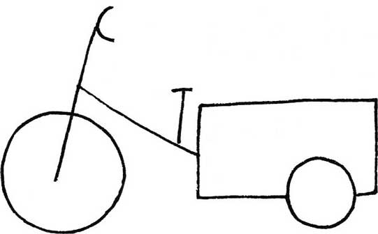 三轮车简笔画