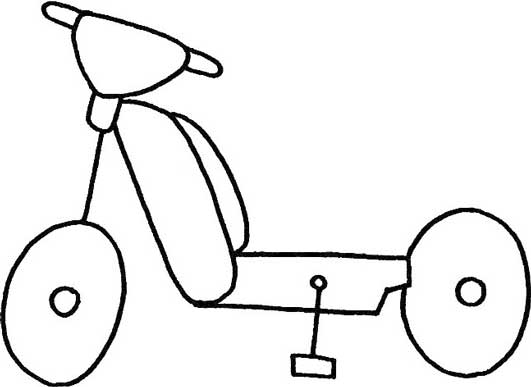 电动自行车简笔画