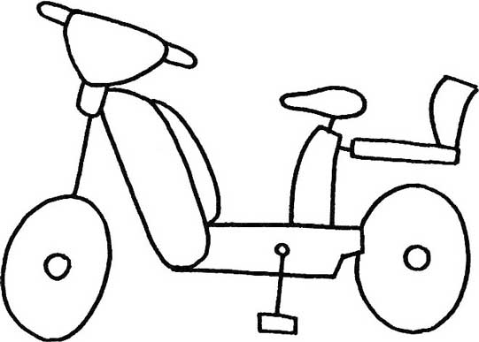 电动自行车简笔画