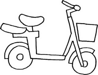 电动自行车简笔画