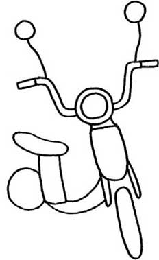 电动自行车简笔画