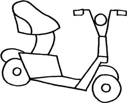 电动自行车简笔画