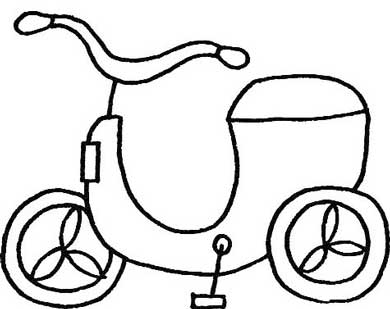 电动自行车简笔画