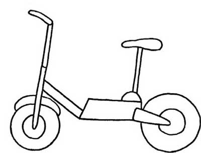 电动自行车简笔画