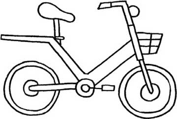 电动自行车简笔画