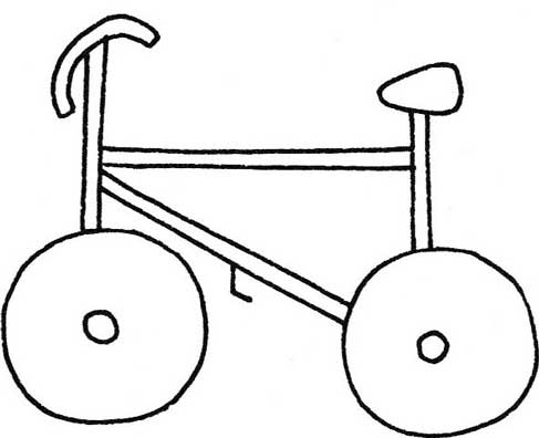 自行车简笔画