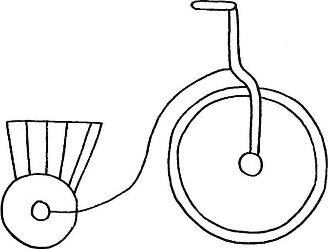 老式自行车简笔画