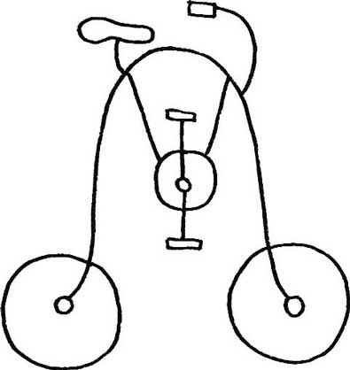 老式自行车简笔画