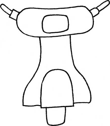 摩托车简笔画
