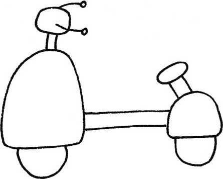 摩托车简笔画