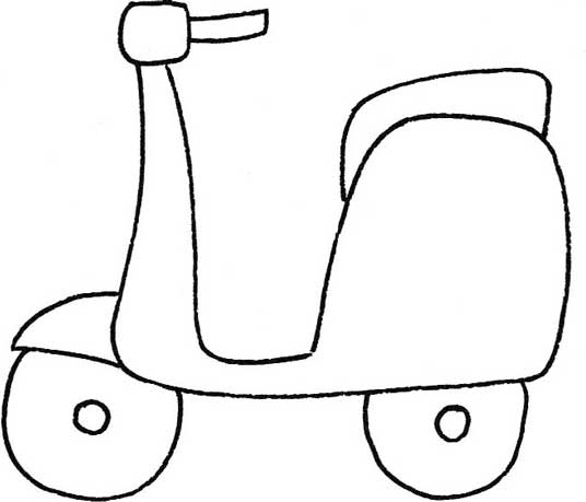 摩托车简笔画