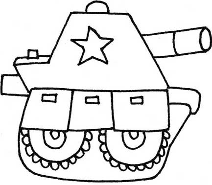 坦克简笔画