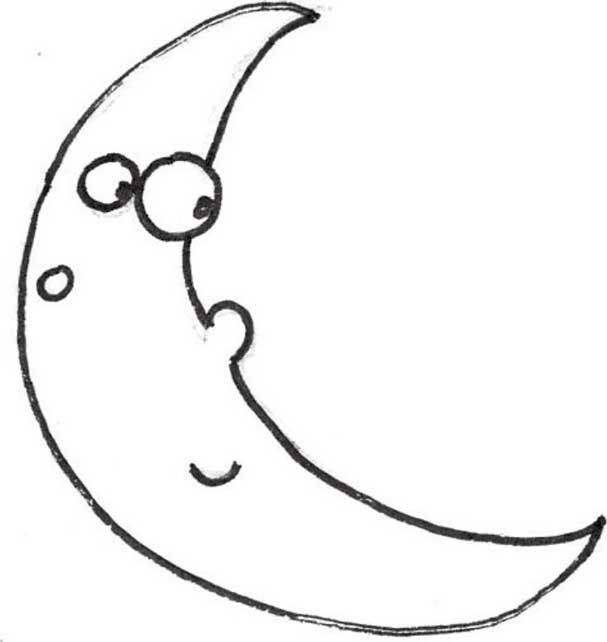 月亮简笔画