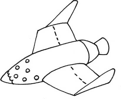 太空船简笔画