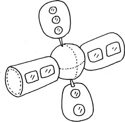 空间站简笔画