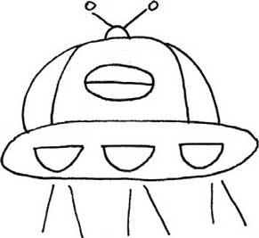 飞碟简笔画