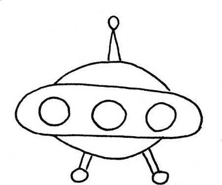 飞碟简笔画