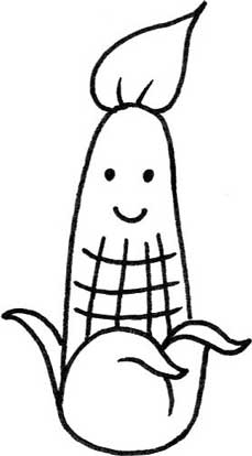 玉米简笔画
