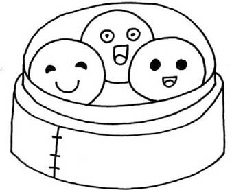 中餐简笔画