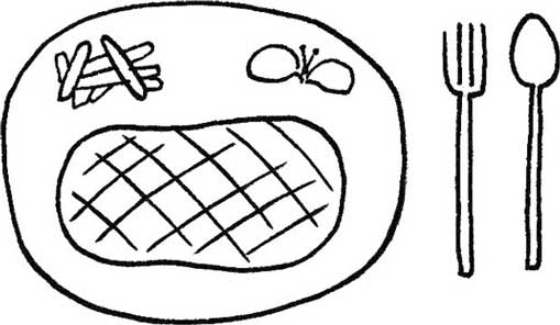 西餐简笔画