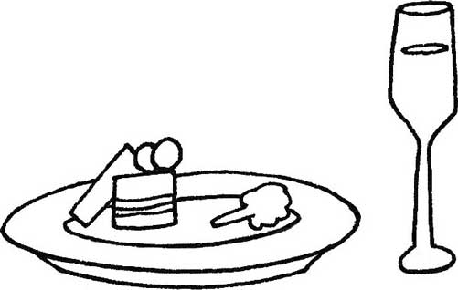 西餐简笔画