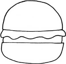 汉堡简笔画