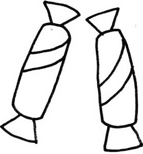 糖果简笔画