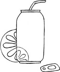 饮料简笔画