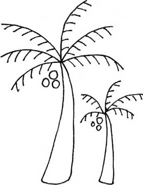 椰子树简笔画