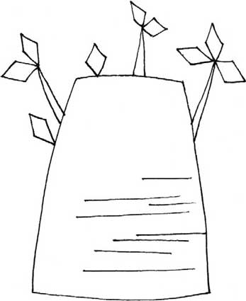 猴面包树简笔画