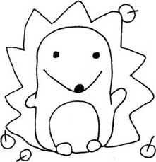 刺猬简笔画