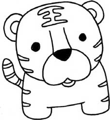 老虎简笔画