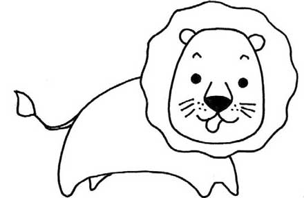 狮子简笔画