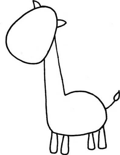 长颈鹿简笔画