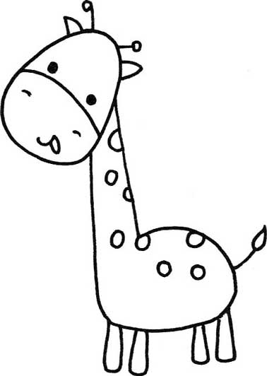 长颈鹿简笔画